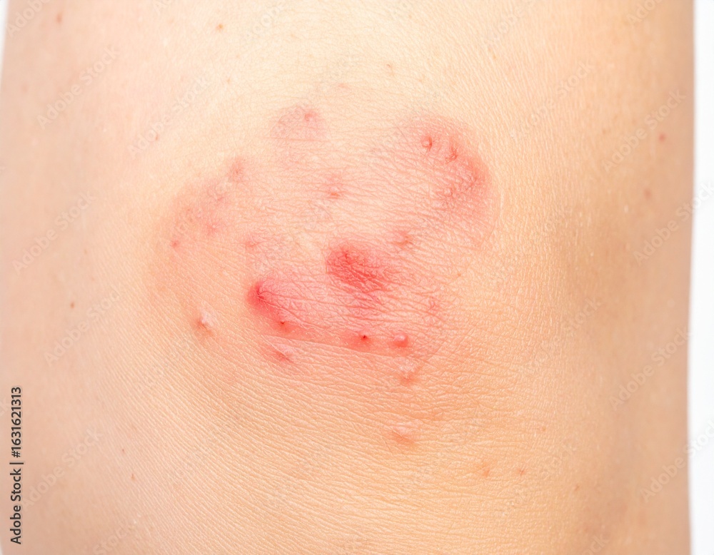 Fototapeta premium Skin blisters due to shingles