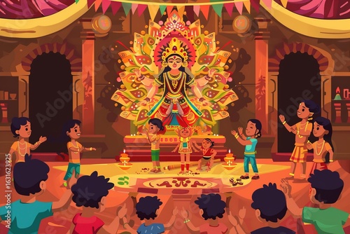 Durga Puja Festivities 2024 Celebrations of Hindu Bengali Tradition and Devotion