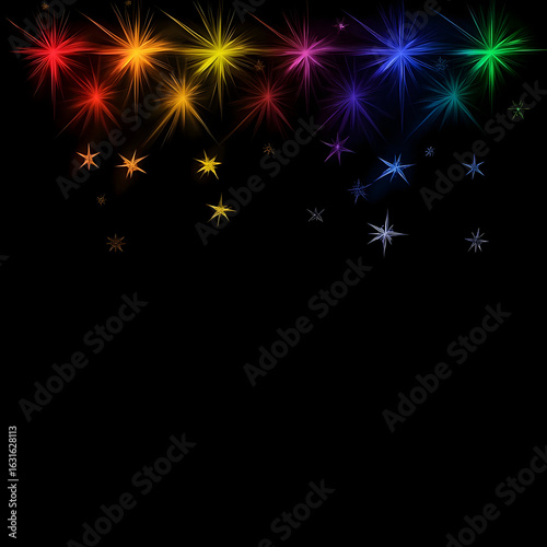 Rainbow Starburst Abstract Background