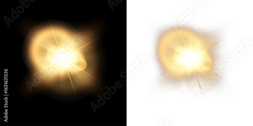 Sparkling space spiral with night flare, fantasy glow, and cosmic explosion light effect PNG for celebration design.