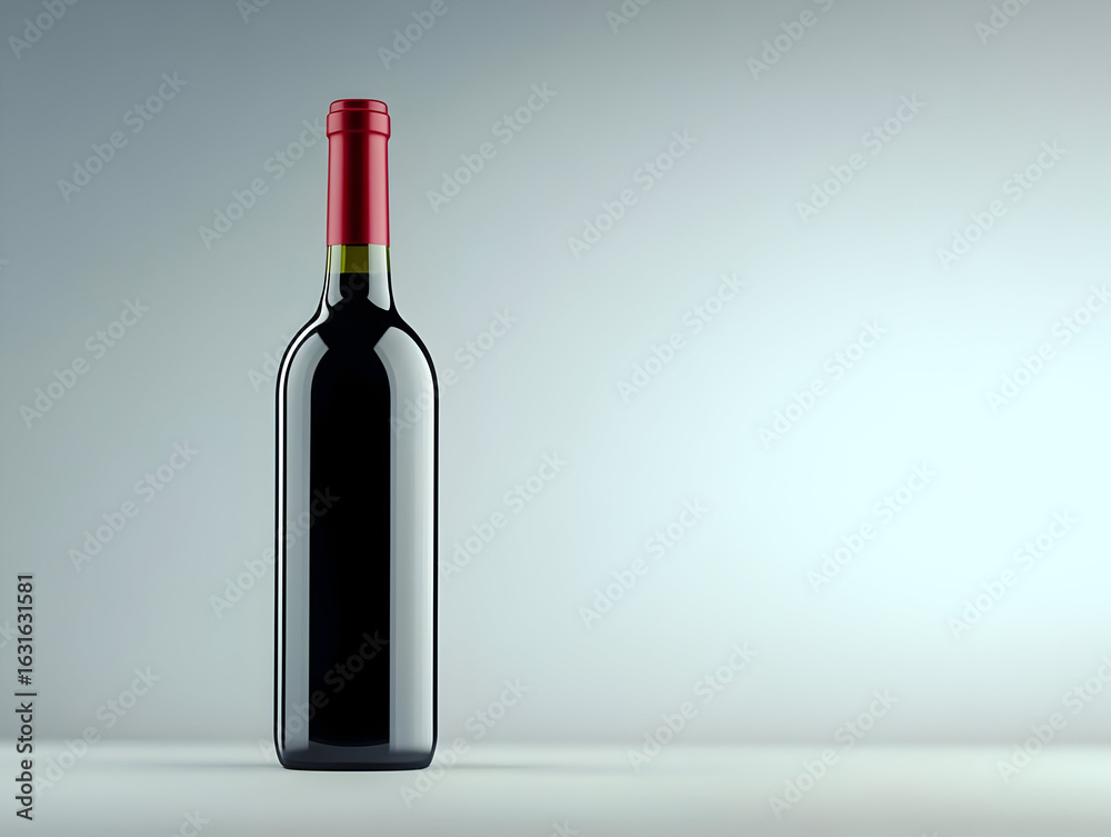 Red Wine Bottle 3D Render Red Wine Bottle 3D Render