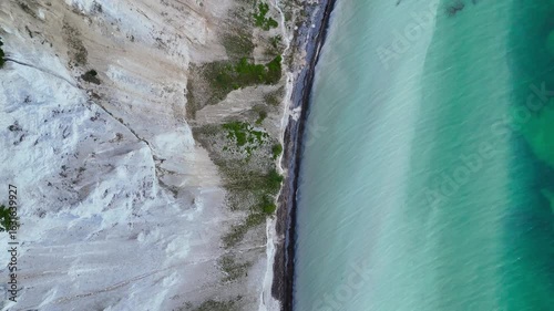 Møns klint et ses falaises blanches sur l'île de Mon au Danemark vers Copenhague 
