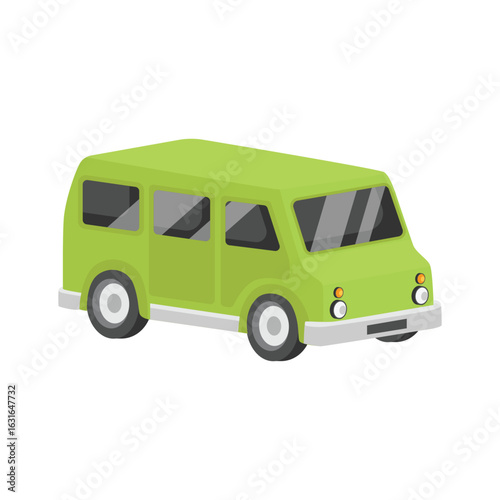 Premium 2d style icon of van ready for travel