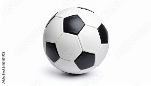 Wallpaper Mural A classic black and white soccer ball resting on a clean white background with soft lighting Torontodigital.ca