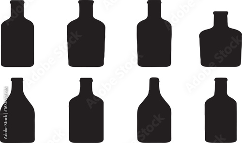 wine bottles vector illustration
