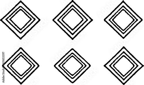 "Minimalist Diamond Twin Icons"