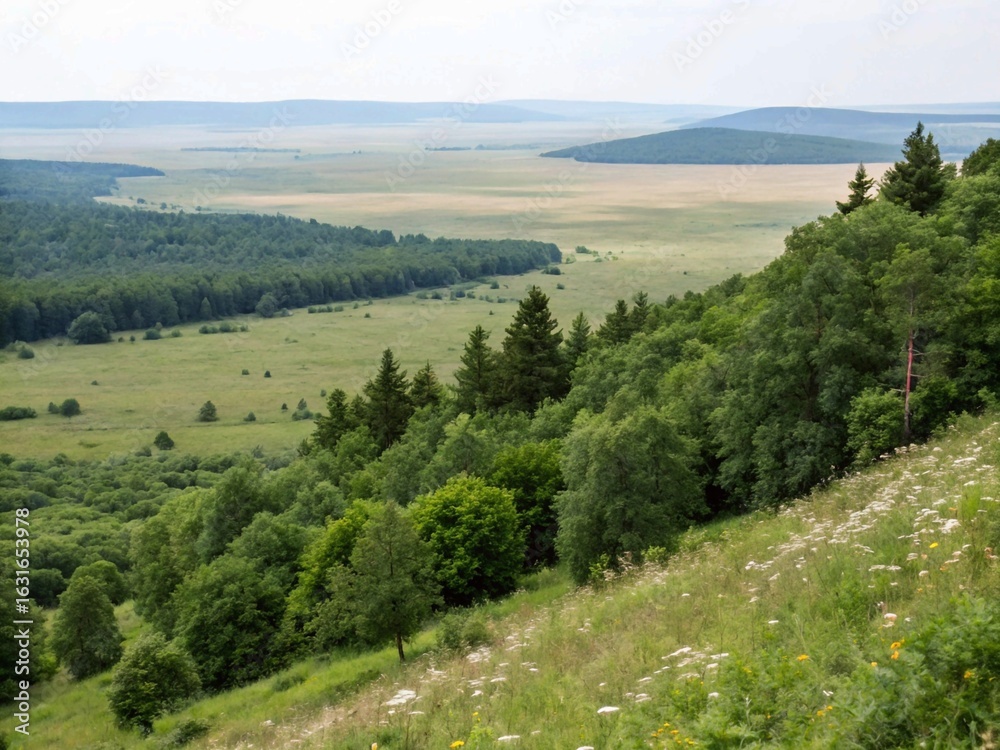 Obraz premium mountain landscape with trees
