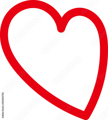 ラフな手描きハートのアイコン単体
Roughly hand-drawn heart icon