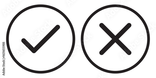 Free Download Right or wrong signs, icons silhouette. Cross & check mark icons design, Yes and No symbol, buttons. Tick and cross. Check mark and cross right sign, icon. Wrong and correct approved mark symbol. - GFXLoad