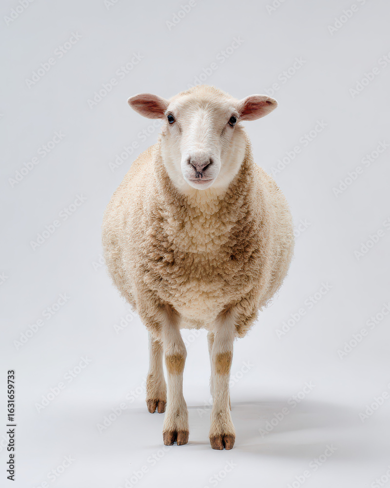Fototapeta premium Single Sheep Minimal Product Photography