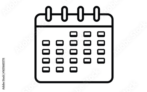 Calendar icon representing schedule, appointments, and important date reminders