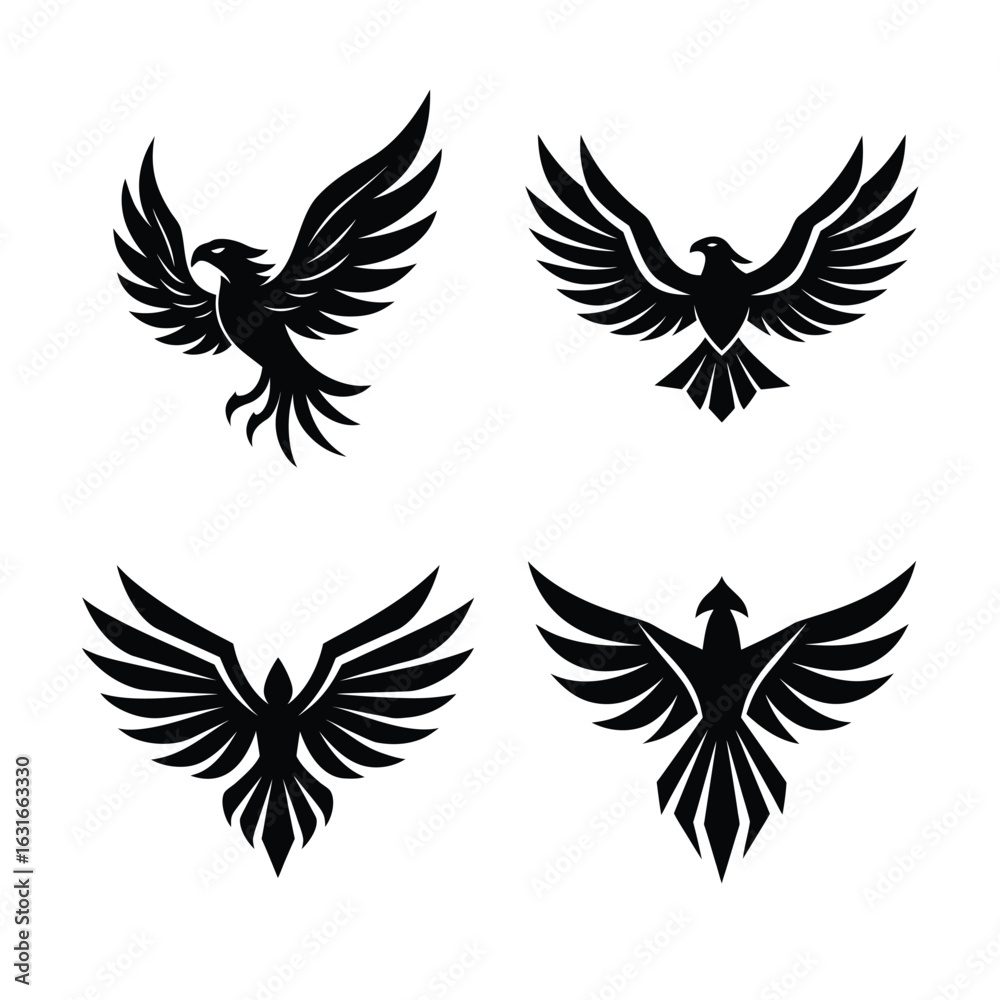 Obraz premium wings set vector