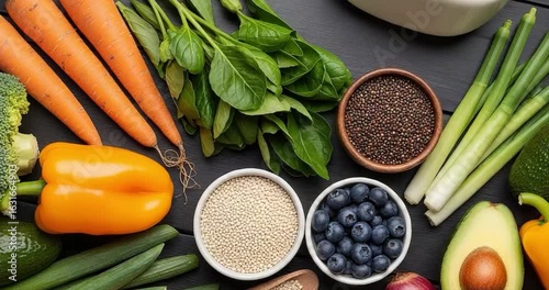 Colorful assortment of fresh produce