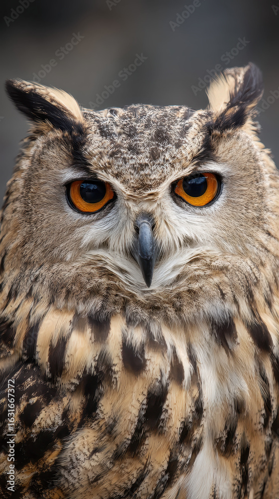 Fototapeta premium Detailed Owl Portrait Macro Photo