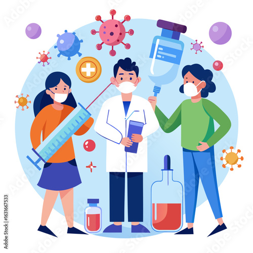 doctor and nurse holding syringe