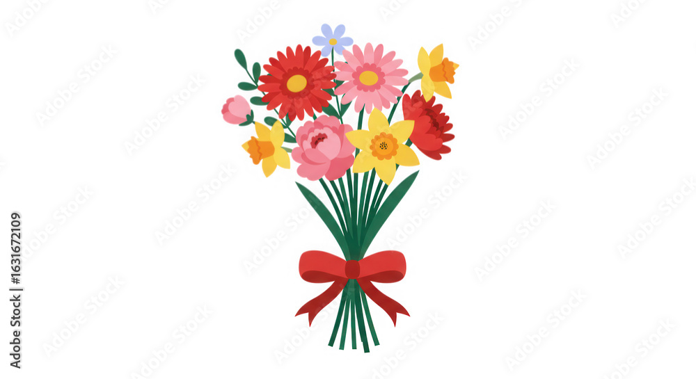 Fototapeta premium Colorful bouquet flowers, floral arrangement, gift bouquet, flower bunch