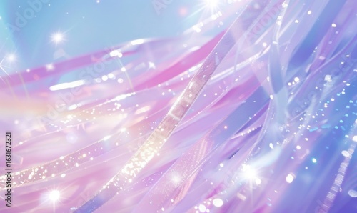 Abstract ribbons stream in dreamy hues for ethereal backgrounds and design