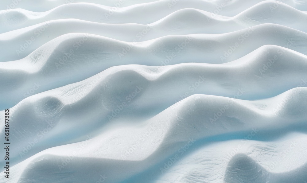 Obraz premium Abstract wave pattern of white and light blue fluid forms texture