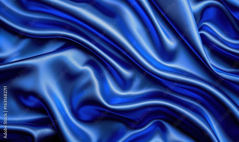 Fototapeta premium Elegant blue silk fabric texture background for fashion and design projects
