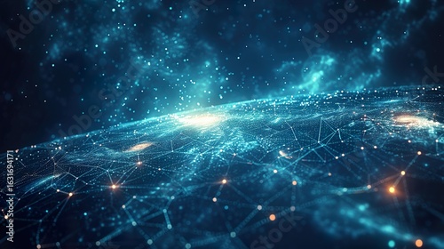 abstract technology background encompasses a fusion of artificial intelligence and future technology,  