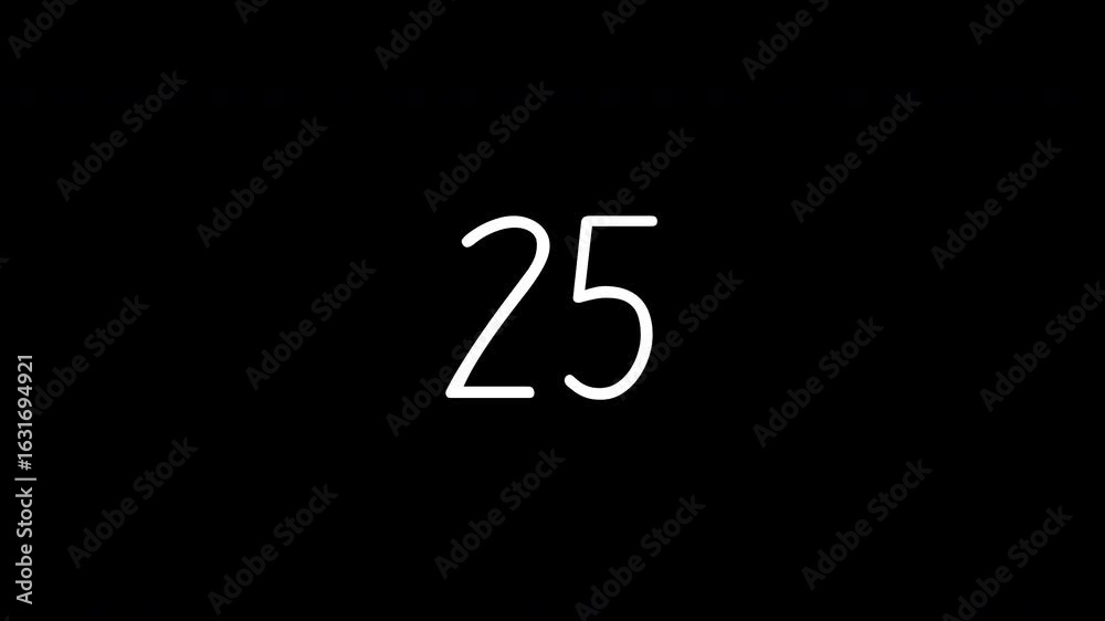 The number thirty written in an elegant, thin white handwritten script, centered on a solid black background. Minimalist design for anniversaries. The number thirty written in an elegant, thin white handwritten script, centered on a solid black background. Minimalist design for anniversaries.