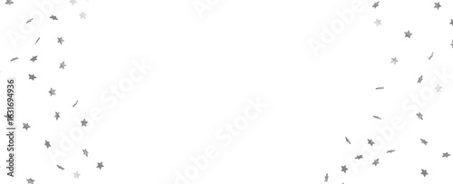 Silver stars border 3d