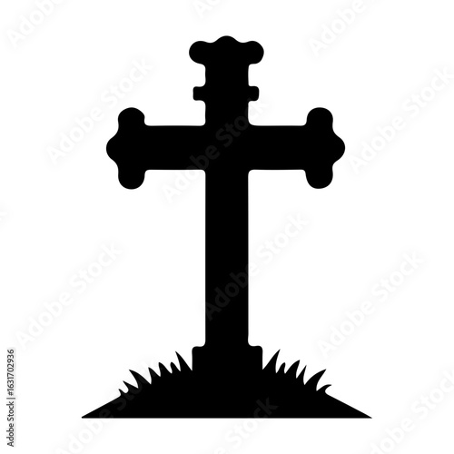 Halloween cross silhouette 