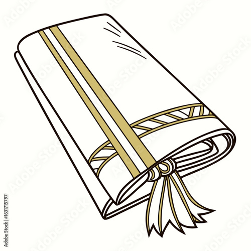Illustration of a traditional indian dhoti isolated on white background