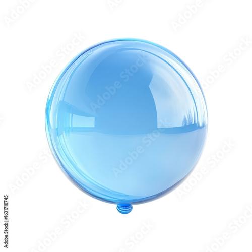 Wallpaper Mural Glossy blue sphere, a symbol of clarity, transparency on transparent background Torontodigital.ca