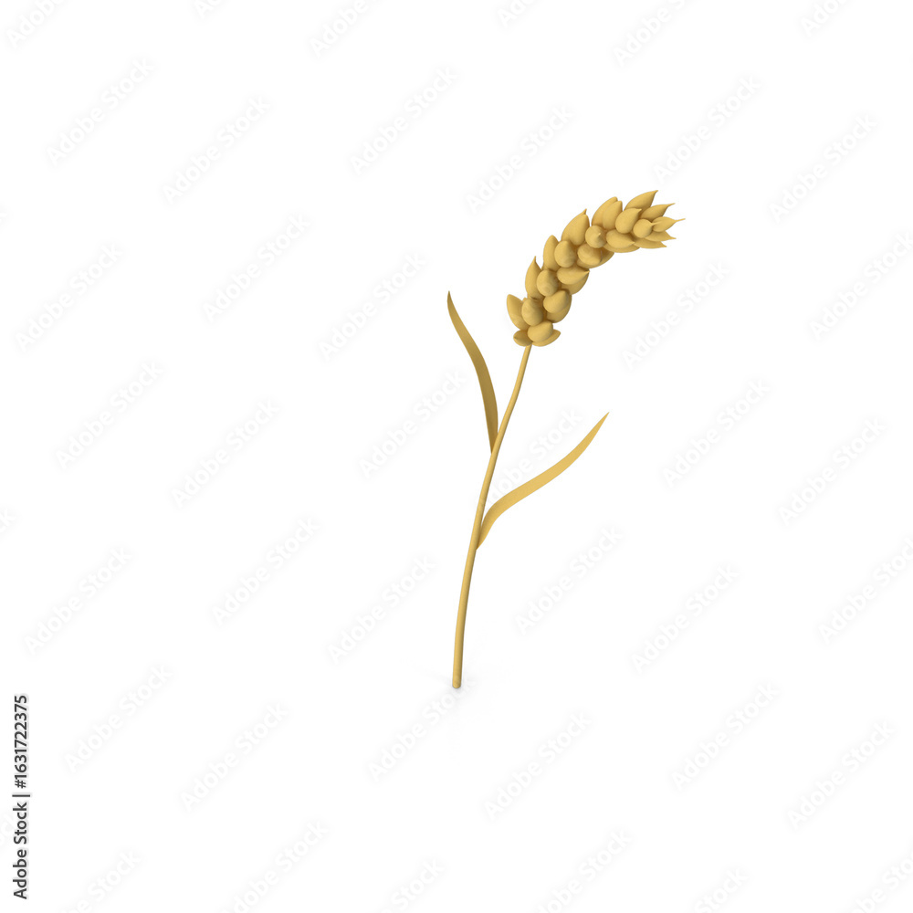 Fototapeta premium Stylised Wheat Isolated on Transparent Background 