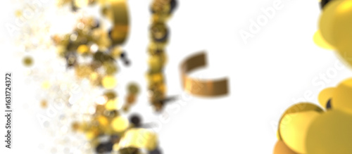 Sparkling gold confetti bur...
