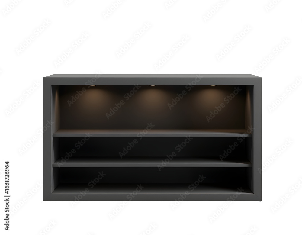 Obraz premium Modern Display Shelf with Lighting