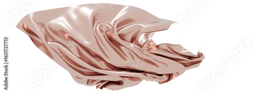 Luxury rose gold silk fabri...