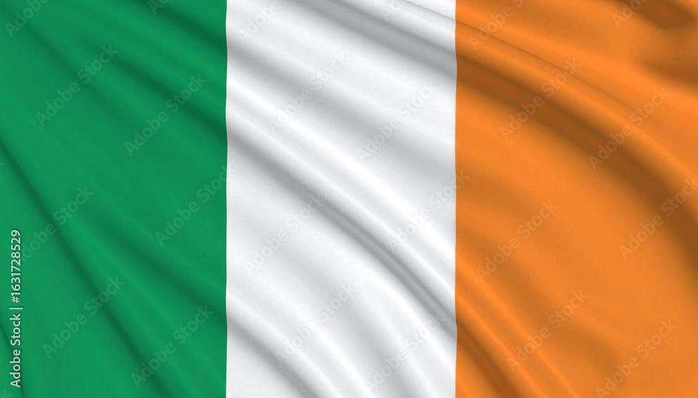 Obraz premium Waving Flag of Côte d'Ivoire (Ivory Coast)