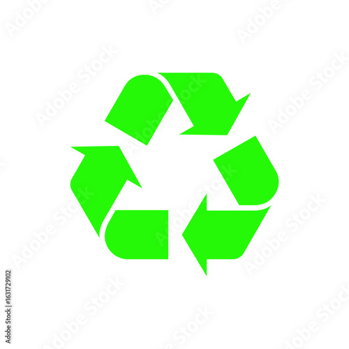 green recycle symbol, vector