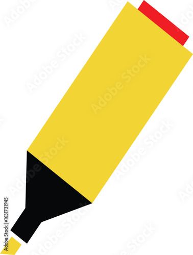 Yellow Highlighter Stationery Tool for Highlighting Text and Taking Notes