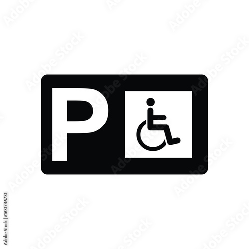 car invalid  parking  icon vector parking  sign 