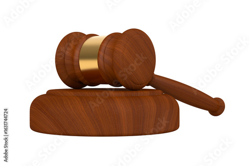 Judge or auction gavel on w...
