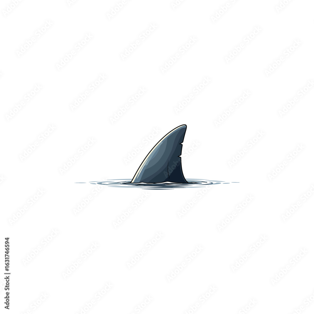 Fototapeta premium Shark Fin icon logo flat vector design