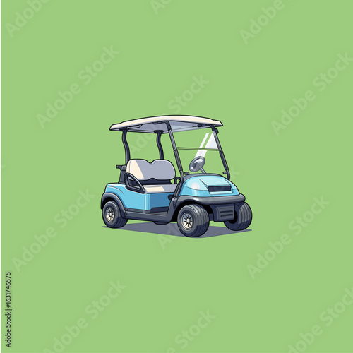 Golf Cart icon logo flat vector design