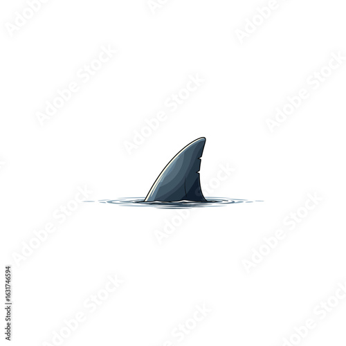 Shark Fin icon logo flat vector design