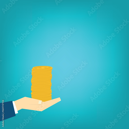 Hand holding money	
