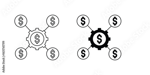 Problem Statement set icon with white background vector stock illustration