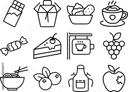 Hand-drawn Food and Drink Icons Set 5