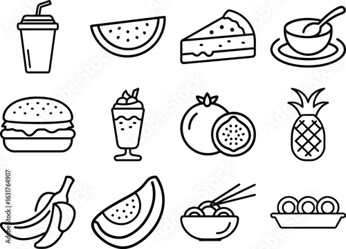 Hand-drawn Food and Drink Icons Set 2