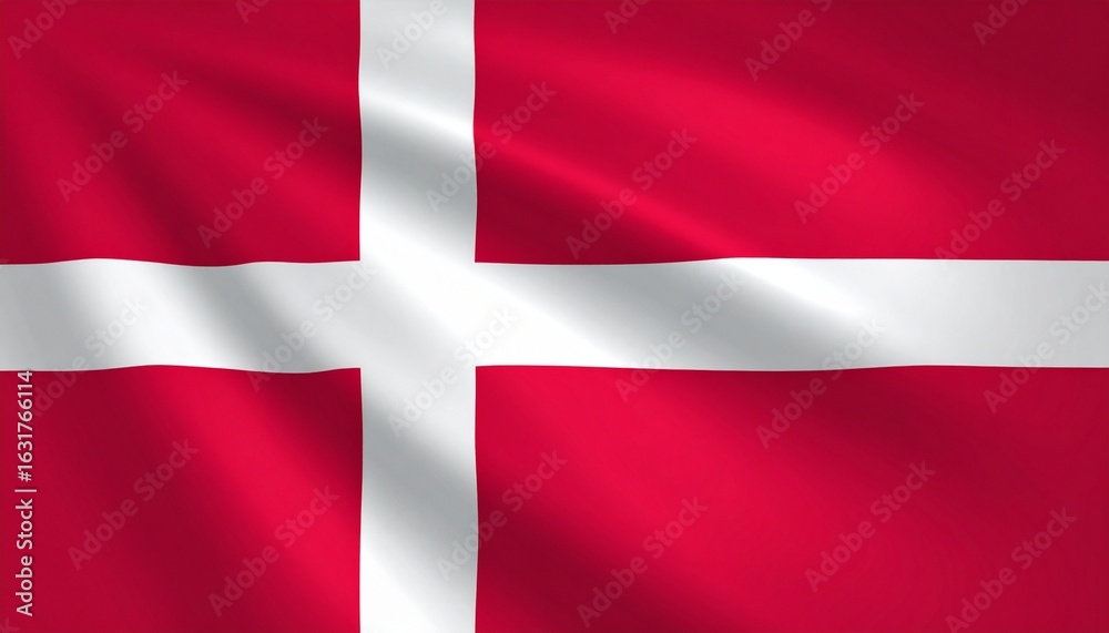 Obraz premium Waving Flag of Denmark