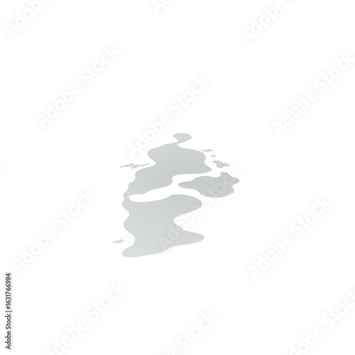 Water Spill Puddle isolated on transparent background
