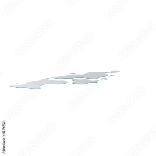Water Spill Puddle isolated on transparent background