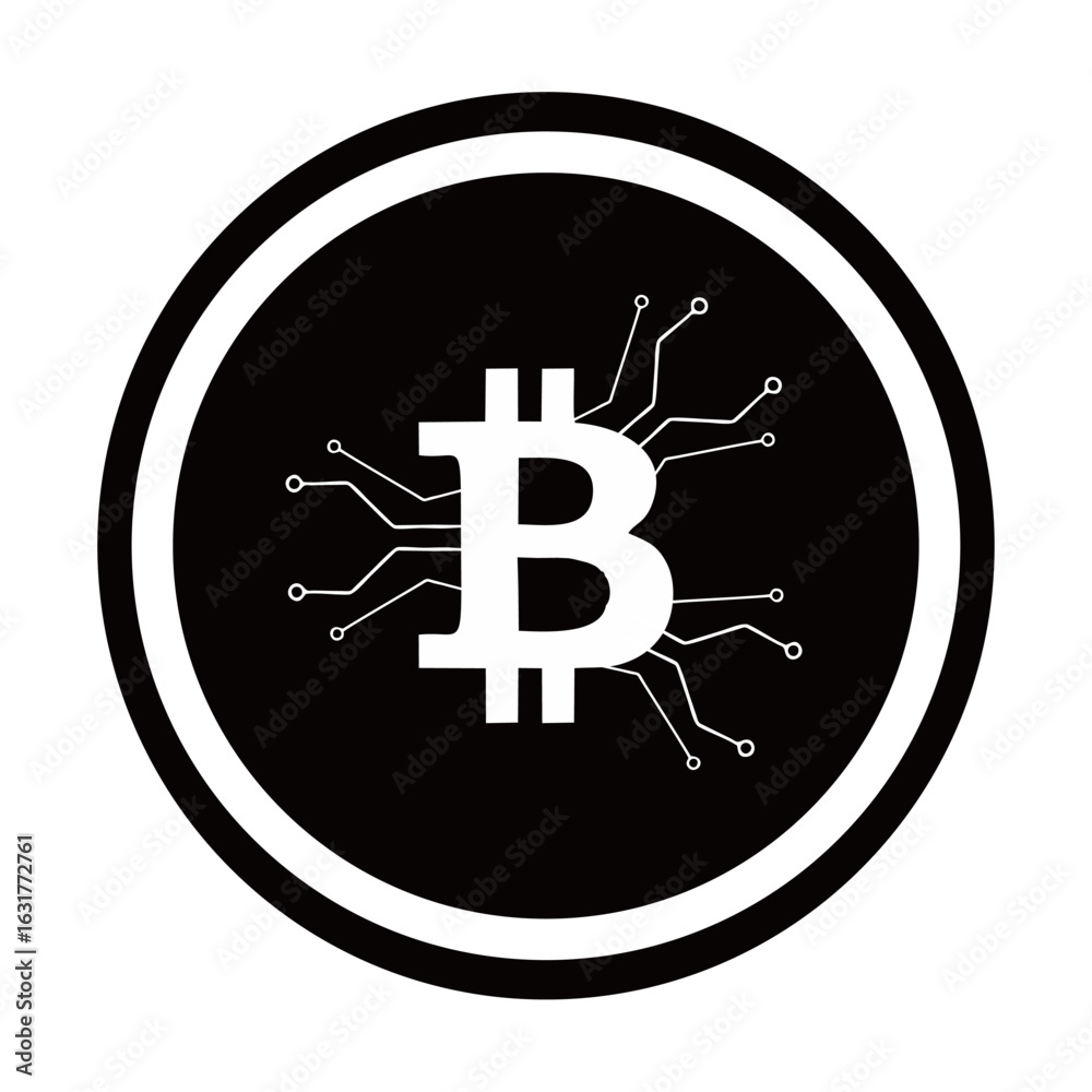 Obraz premium Bitcoin icon symbol concept for graphic design, website, UI. Finance theme icon concept.