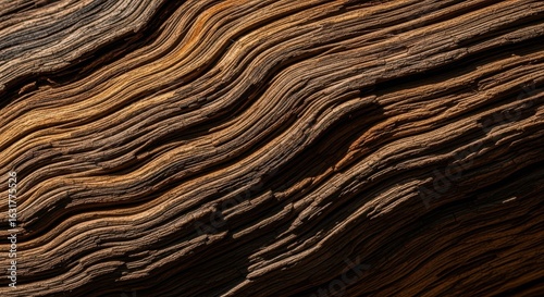 Close up of weathered tree bark showing natural wood grain and texture with a rough organic pattern